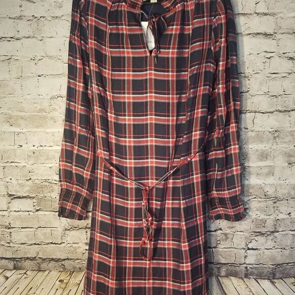 Loft Maternity Women's Shirt Dress Plaid - Picture 2 of 7